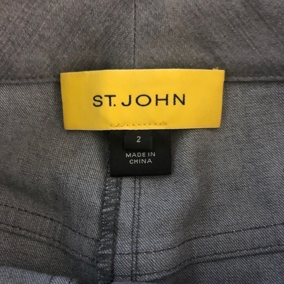 St John High Rise Cuffed Hem Gray Ankle Pant - Picture 8 of 11